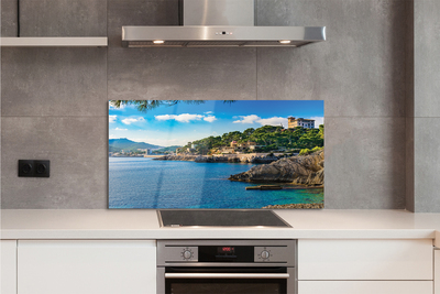 Kitchen Splashback Mountains to the coast Spain Sea