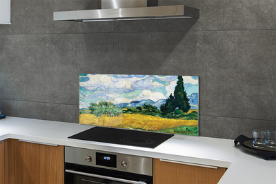 Kitchen Splashback Prairie Cypress Art