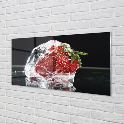 Kitchen Splashback Strawberries in ice cube