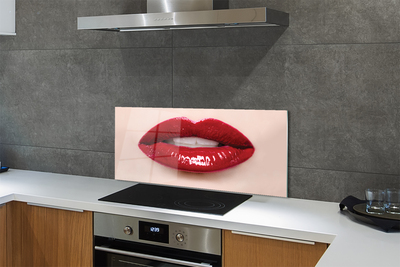 Kitchen Splashback Red lips