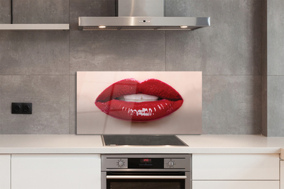 Kitchen Splashback Red lips