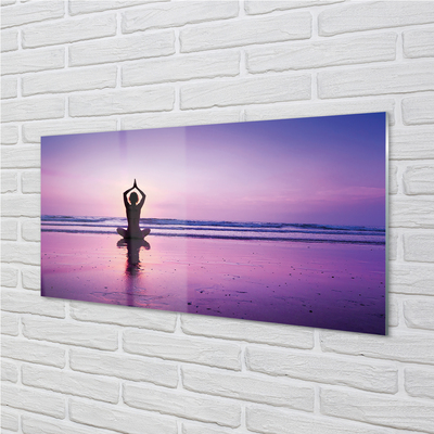 Kitchen Splashback Yoga mermaid