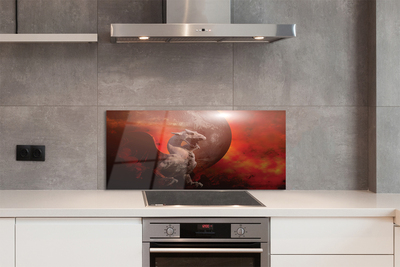 Kitchen Splashback fire Dragon