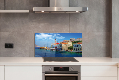 Kitchen Splashback Mountains of the coast of Greece