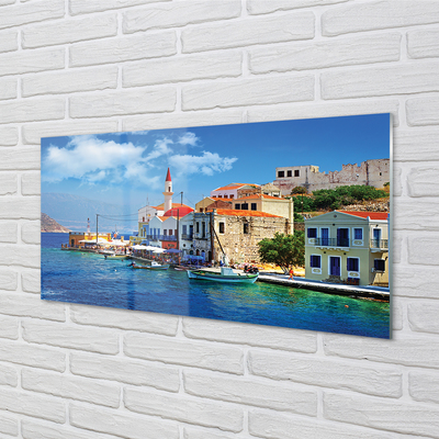 Kitchen Splashback Mountains of the coast of Greece