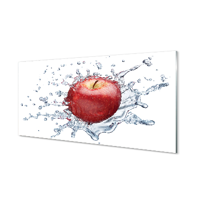 Kitchen Splashback red apple in water