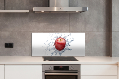 Kitchen Splashback red apple in water