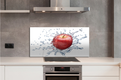 Kitchen Splashback red apple in water