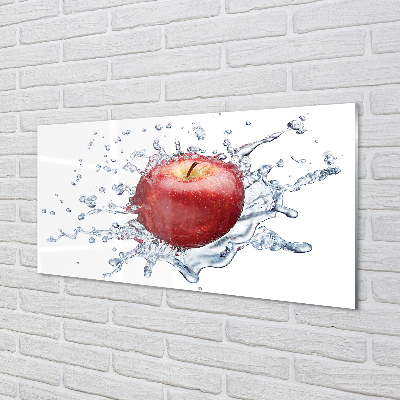 Kitchen Splashback red apple in water