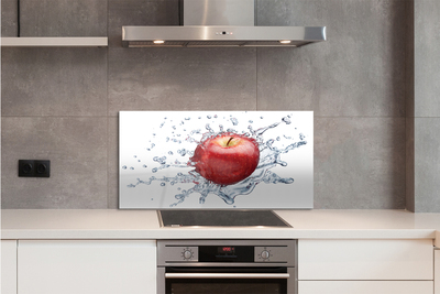 Kitchen Splashback red apple in water