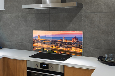 Kitchen Splashback Italy Panoramic night Dom