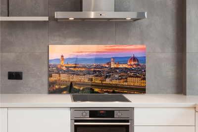 Kitchen Splashback Italy Panoramic night Dom