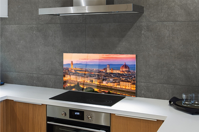 Kitchen Splashback Italy Panoramic night Dom