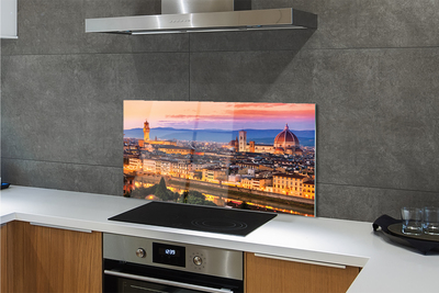 Kitchen Splashback Italy Panoramic night Dom