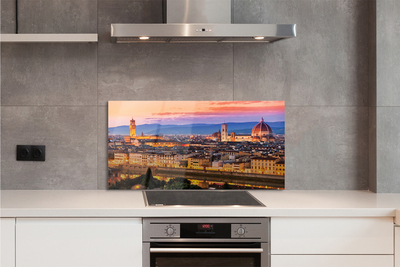 Kitchen Splashback Italy Panoramic night Dom