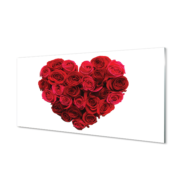 Kitchen Splashback Heart of roses