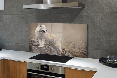 Kitchen Splashback Wolf mountain