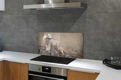 Kitchen Splashback Wolf mountain