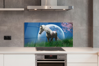 Kitchen Splashback Unicorn Moon Field