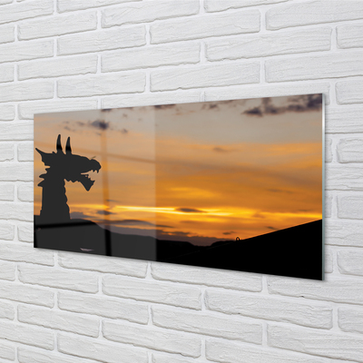 Kitchen Splashback Dragon Sky Sunset