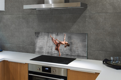 Kitchen Splashback dancing female long hair