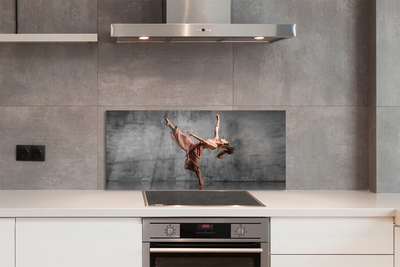 Kitchen Splashback dancing female long hair