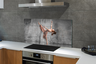 Kitchen Splashback dancing female long hair