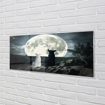 Kitchen Splashback Wolves Moon Forest