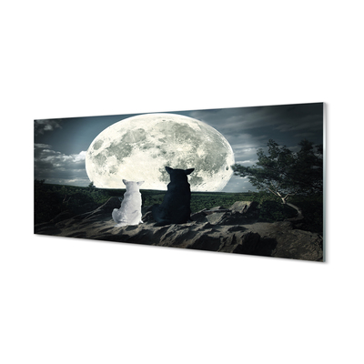 Kitchen Splashback Wolves Moon Forest