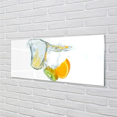 Kitchen Splashback Orange Kiwi water