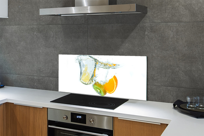 Kitchen Splashback Orange Kiwi water