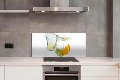 Kitchen Splashback Orange Kiwi water