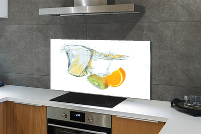 Kitchen Splashback Orange Kiwi water