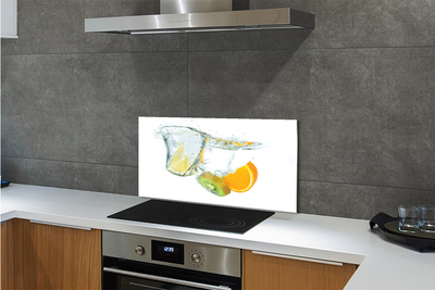 Kitchen Splashback Orange Kiwi water