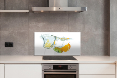 Kitchen Splashback Orange Kiwi water