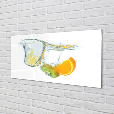 Kitchen Splashback Orange Kiwi water