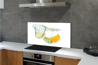 Kitchen Splashback Orange Kiwi water