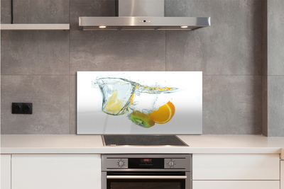 Kitchen Splashback Orange Kiwi water