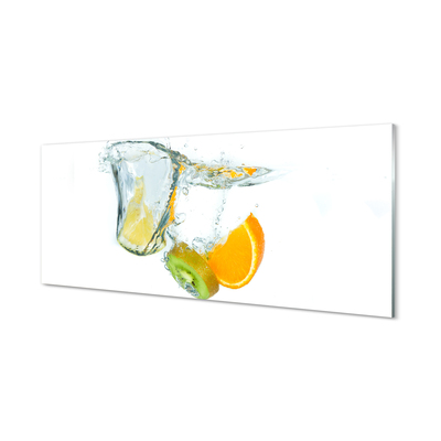 Kitchen Splashback Orange Kiwi water