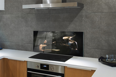 Kitchen Splashback shadowy female figure