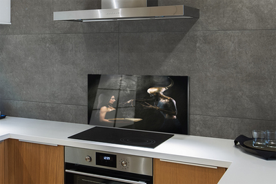 Kitchen Splashback shadowy female figure