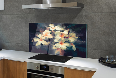 Kitchen Splashback Picture of flowers