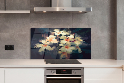 Kitchen Splashback Picture of flowers