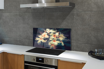 Kitchen Splashback Picture of flowers