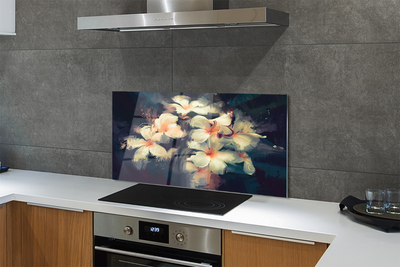 Kitchen Splashback Picture of flowers