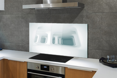 Kitchen Splashback White 3D support