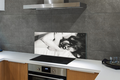 Kitchen Splashback Sleeping Woman