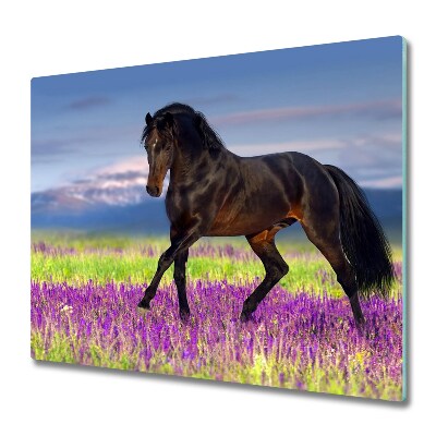 Worktop saver Horse lavender field