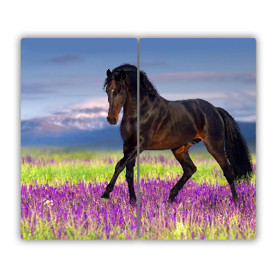 Worktop saver Horse lavender field