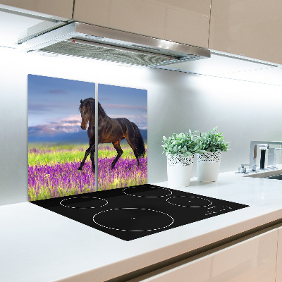 Worktop saver Horse lavender field